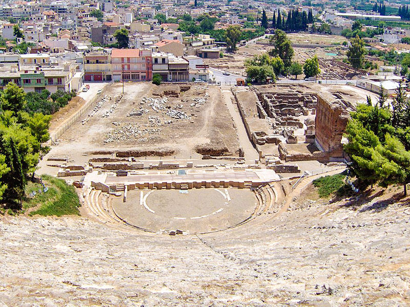 ﻿Η πόλη του Άργους, όπως φαίνεται από το αρχαίο θέατρο